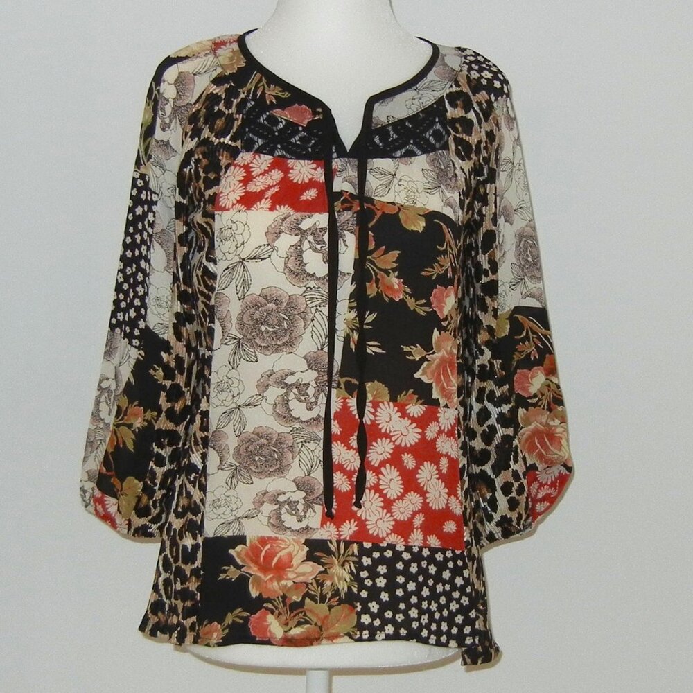 Figuerca&flower colorblock top, size PS